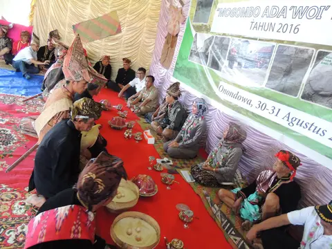 Formal customary welcome of the Head of Luwu Utara District