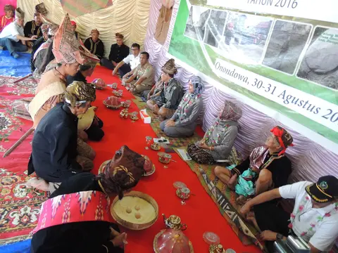 Formal customary welcome of the Head of Luwu Utara District